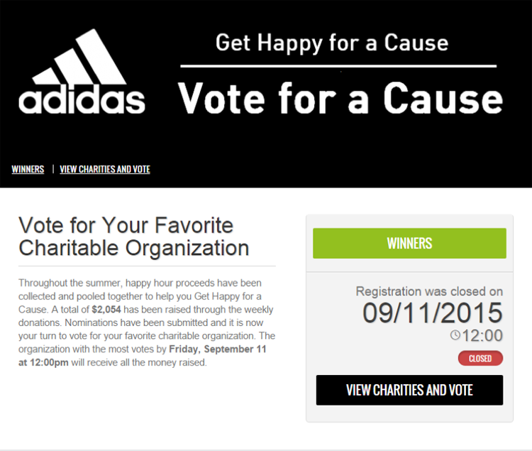 adidas charity donations
