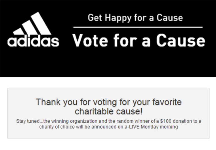 adidas charity donations