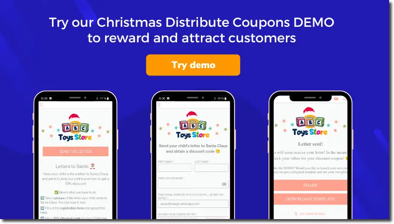 Christmas Marketing Ideas: Distribute coupon codes