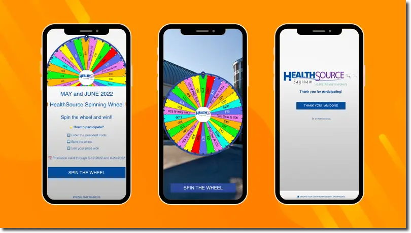 Health Source Spin the Wheel promotion to reward employees