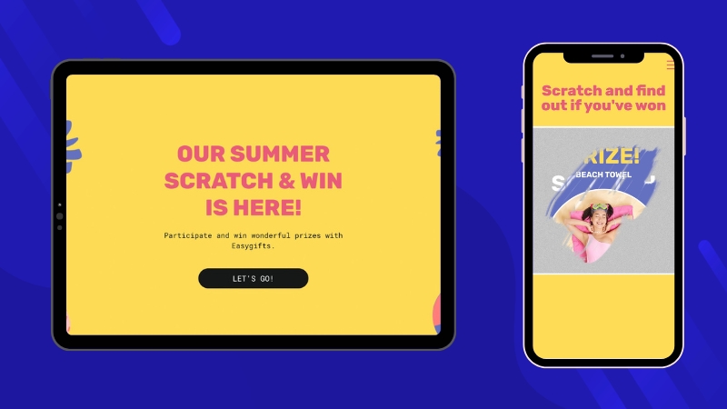 Instant win sweepstakes with Scratch and Win