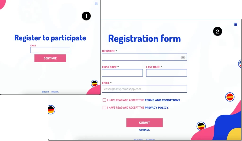 UEFA EURO tournament bracket registration form