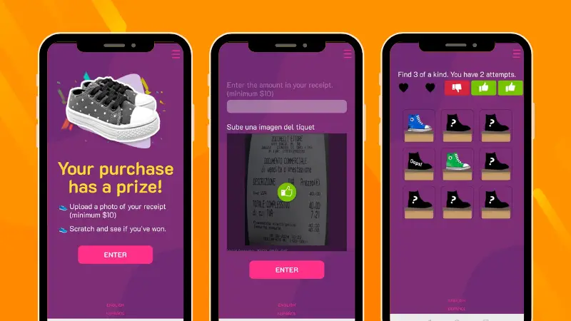 Scratch and Win + Receipt Validation promotion