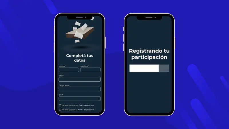 Sorteo en línea con registro